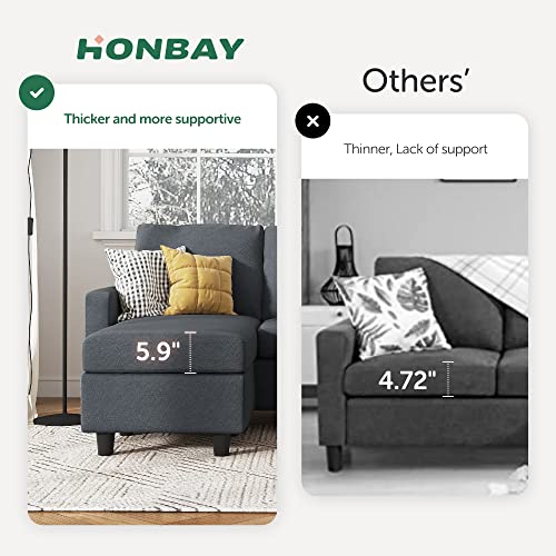 Convertible Sectional Sofa L Shaped Couch with Reversible Chaise U238492