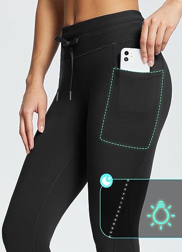 Women's Fleece Lined High Waisted Leggings with Pockets Q7219