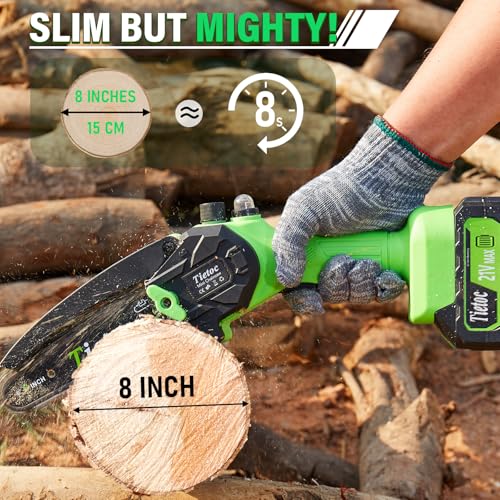 6 Inch Mini Electric Chainsaw Cordless Battery Powered, Hand Held Saw for Wood Trimming V216130