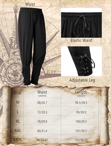 Men's Pirate Costume Outfit with Pants, Shirt, Sash and Accessories P814