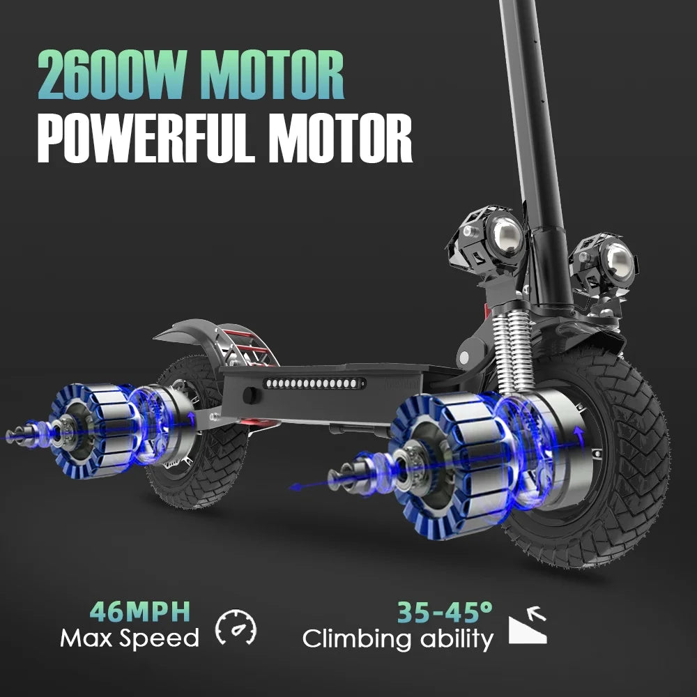 Electric Scooter, 60V 2600W Dual Motors, 45MPH, 40 Miles Range A33144