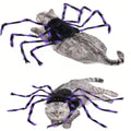 Halloween Spider Pet Costume for Cats & Dogs, Adjustable Velcro Harness, Black & Purple, Medium V62211