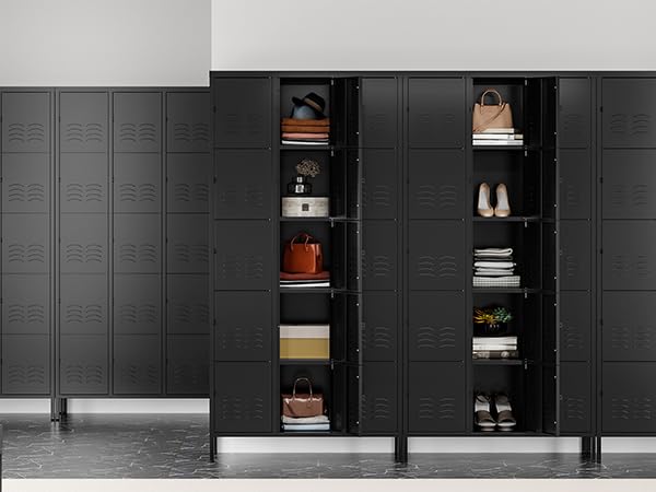 3-Door Blue Steel Storage Locker for Office, School, Gym C68898