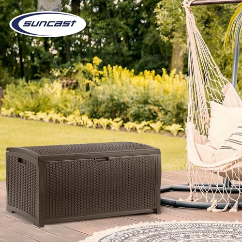 Outdoor Storage Box 73 Gallon Waterproof Deck Box with Lockable Lid W104830