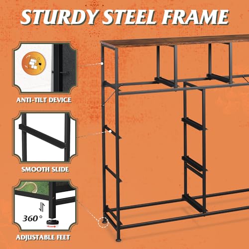 9-Drawer Fabric Storage Tower for Bedroom, Closet, Tall Chest Organizer with Steel Frame R839993