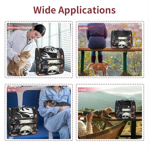 Halloween Cat Backpack Carrier, Breathable Bubble Pet Backpack R5452