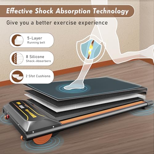 Under Desk Treadmill Walking Pad with LED Display for Home Office Y38532