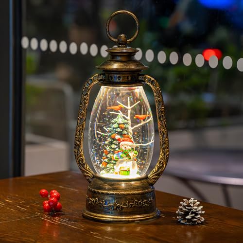Nutcracker Snow Globe Lantern with Music and Timer Z50315