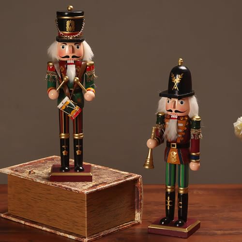 Wooden Nutcracker Ornaments Christmas Decoration Figures (12 Inch, Set) A862348