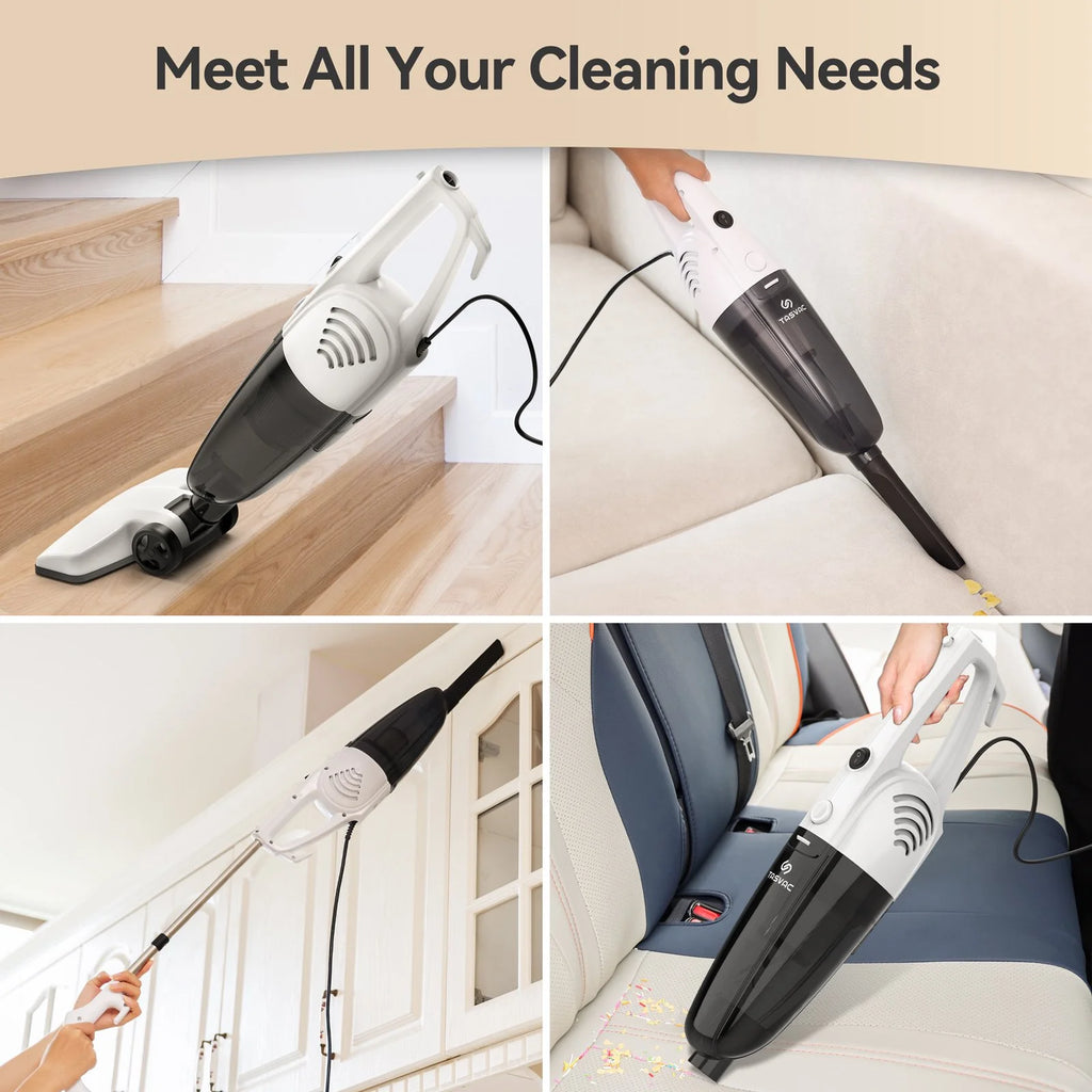 Corded Stick Vacuum Cleaner 18kPa Lightweight 3-in-1 for Hardwood Floor Pet Hair E955