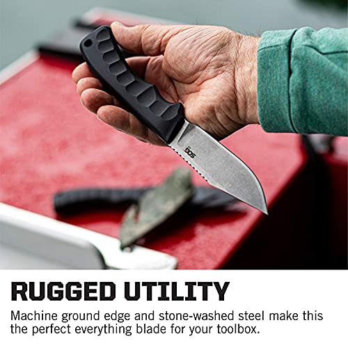 Fixed Blade Knife with Sheath, 3.8 Inch Full Tang Blade Z252