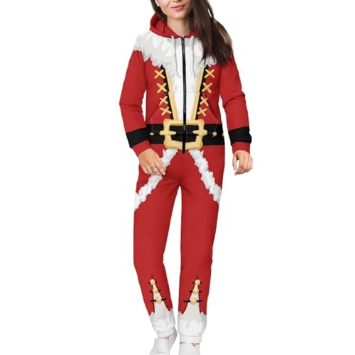 Adult Onesie Hooded One-Piece Pajama Zipper Jumpsuit for Men and Women I930