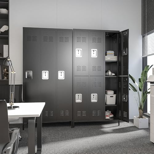 Steel Lockers for Employees, Lockable Storage Cabinet with Assembly X270