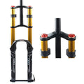 Bike Suspension Forks DH Downhill Suspension Fork 26 27.5 29 Inch Air Shocks Forks Disc Brake Mountain Bike Double Shoulder Front Fork 1-1/8 Thru Axle 15mm Travel 140mm with Damping 2600g