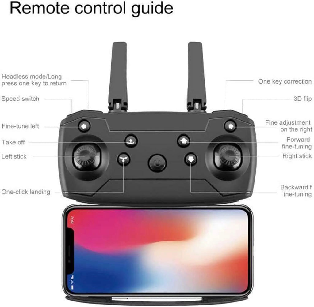 4K HD Wide Angle Camera FPV Drone Dual Camera Quadcopter O6402