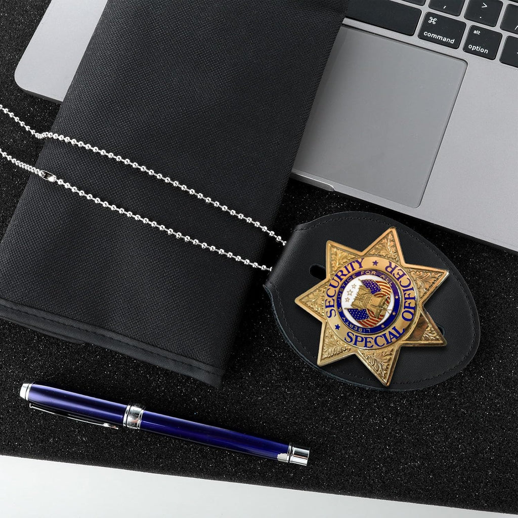Badge Holder with Belt Clip, Metal Clip and Chain Included Z27121
