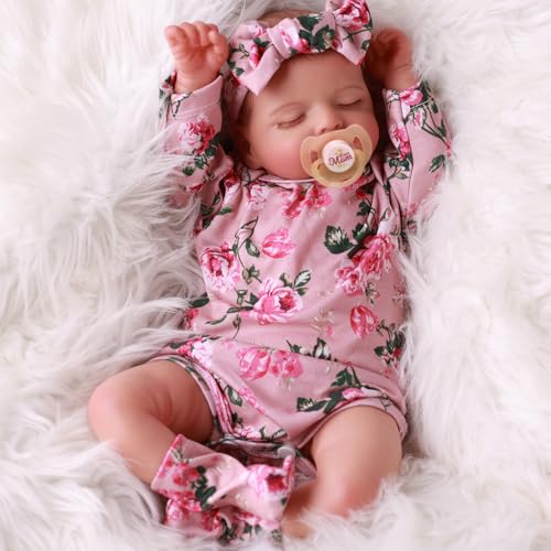 Lifelike Reborn Baby Doll 20 Inch Sleeping Newborn Soft Body Girl with Accessories Q690719
