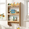 Wall Mounted 3-Tier Kids Bookshelf with Toy Storage Q74129