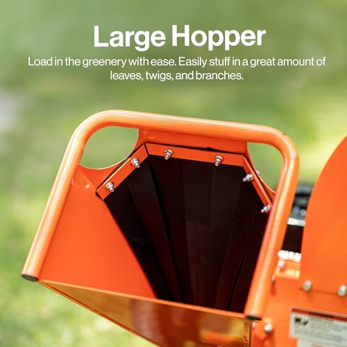 Mini Wood Chipper Shredder Mulcher 7HP 3 Inch Max Capacity Z1939