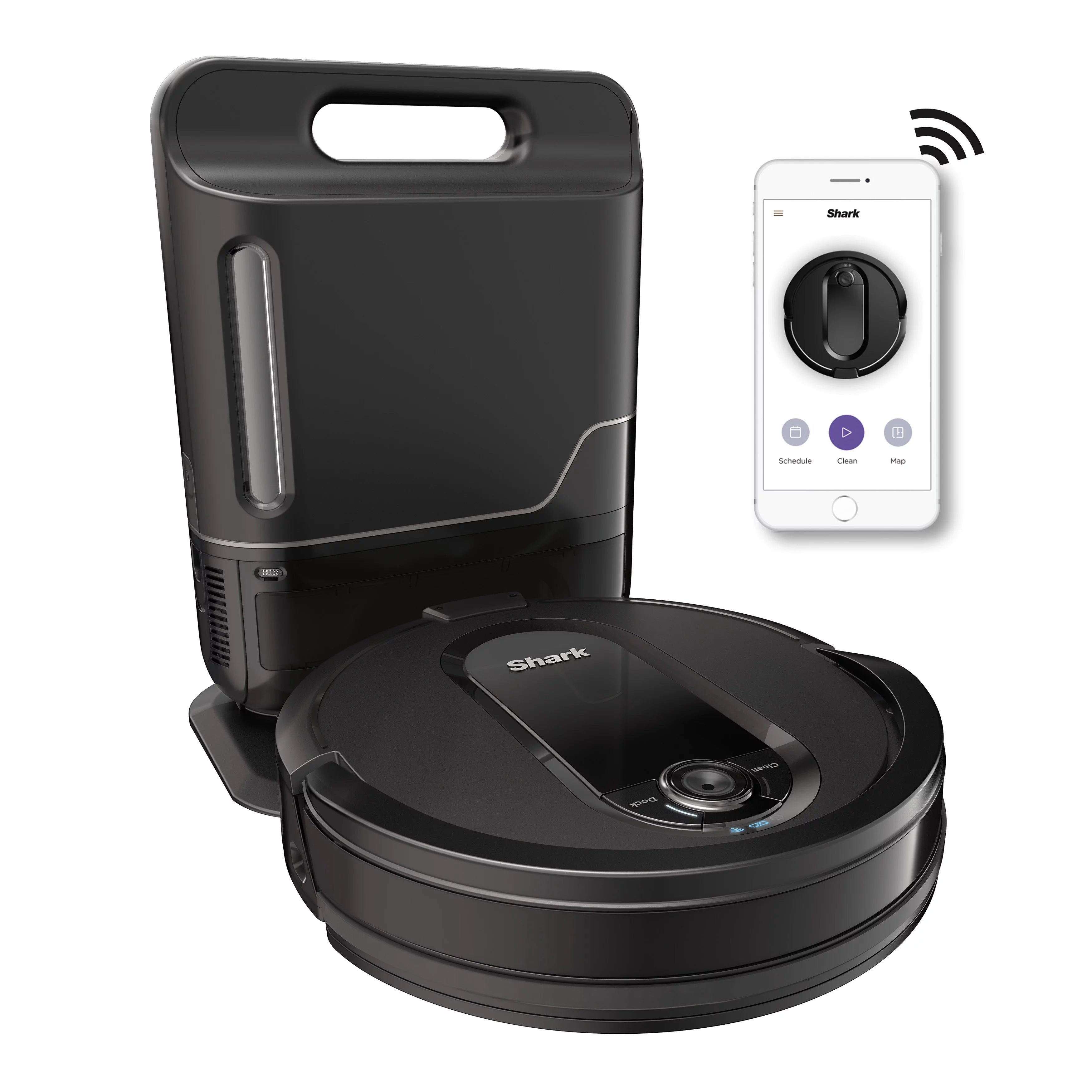 Shark IQ Intelligent Wifi Robot Vacuum Cleaner w/ Self Empty Charger Base, Black