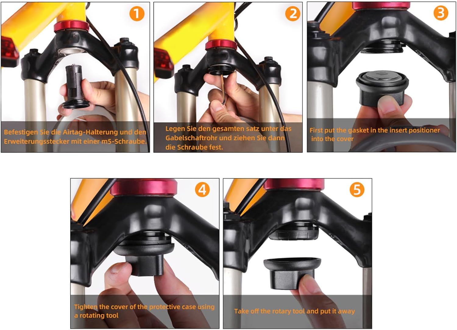 Anti-Theft Bicycle Front Fork Down Tube Mount Holder K3695