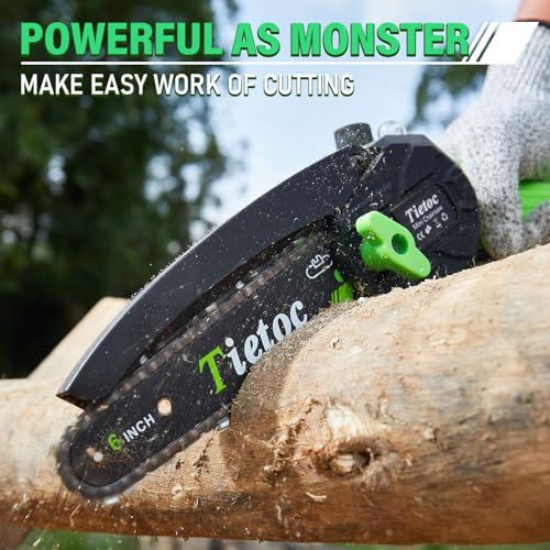 6 Inch Mini Electric Chainsaw Cordless Battery Powered, Hand Held Saw for Wood Trimming V216130