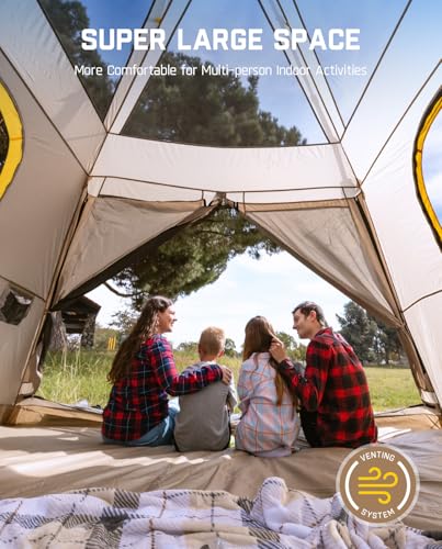 10 Person Instant Cabin Tent, Lightweight with Carry Bag for Camping & Hiking X185