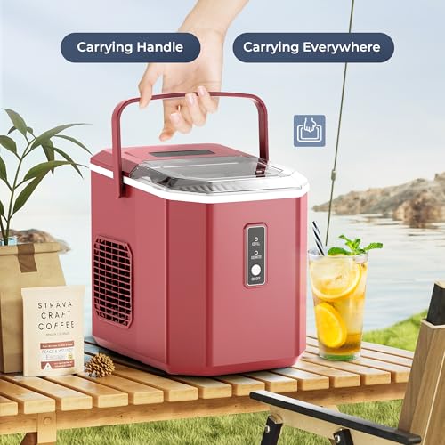 Crescent Ice Maker Countertop, 35Lbs/24H, Auto Deep Cleaning, Portable D224