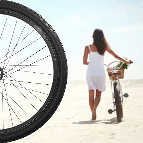 2 Pack 26" x 2.125" Beach Cruiser Bike Tires, Black Wall/White Side Wall K2140