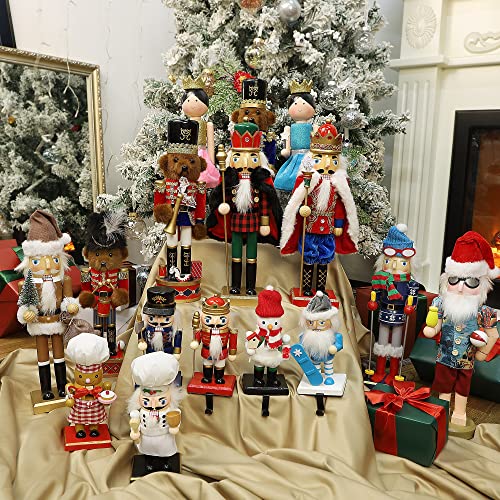 14 Inch Christmas Nutcracker Bear Drummer Ornaments, Tabletop Centerpiece Decor W663
