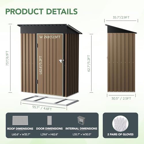 Outdoor Steel Storage Shed with Lockable Doors and Windows E249038