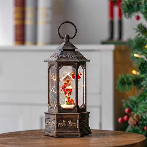 Nutcracker Snow Globe Lantern with Music and Timer Z50315