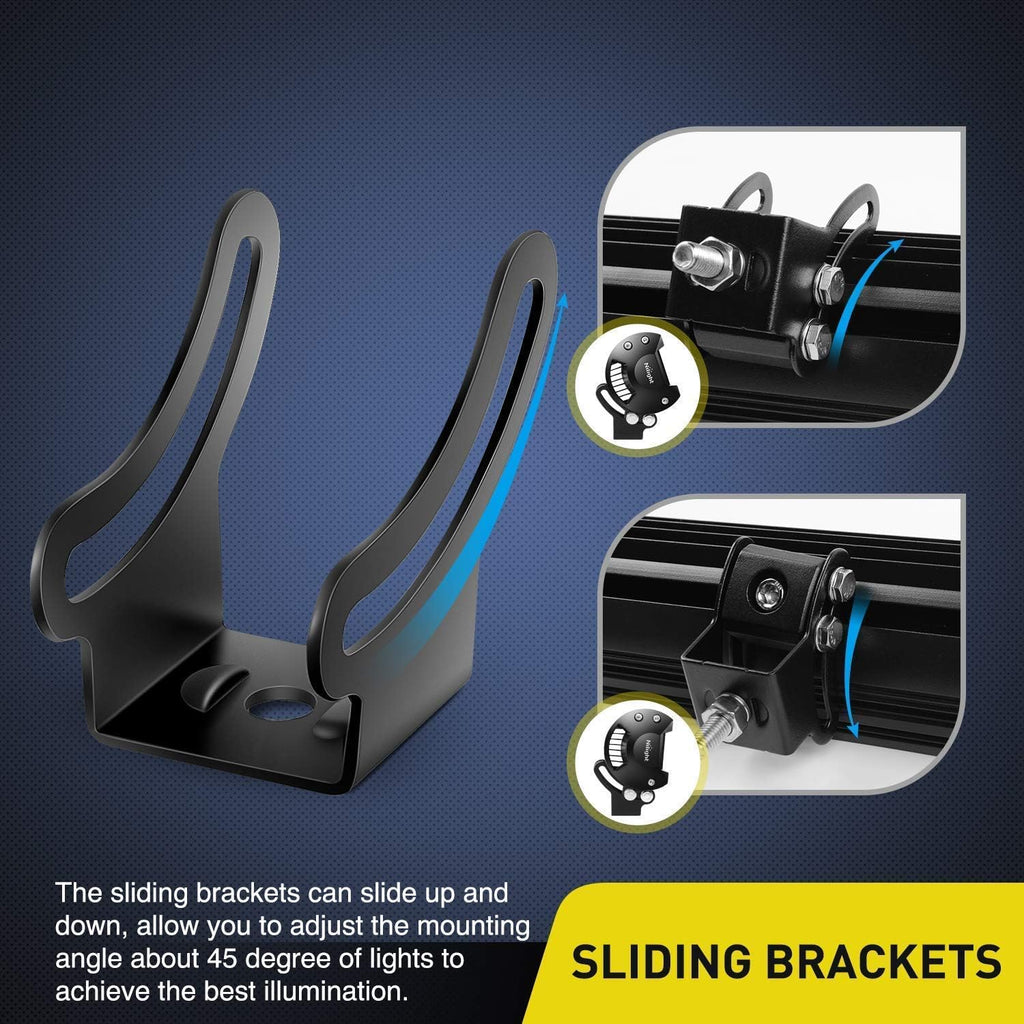 LED Light Bar Slide Mount Bracket, Black W70370