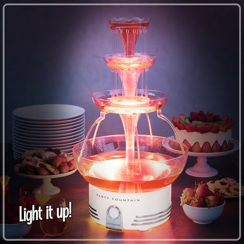 3-Tier Lighted Party Fountain with LED Base, 1.5 Gallons, 8 Cups B50564