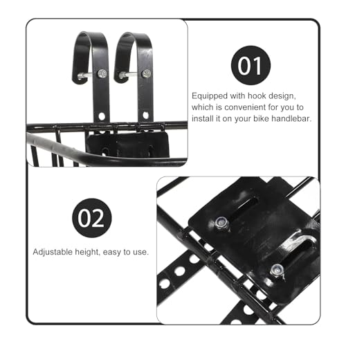 Metal Bike Front Handlebar Storage Basket Y47294