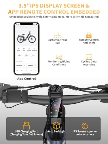 Electric Bike for Adults 1130W Motor, 48V 20AH Battery, 80 Miles Range, 27.5" Ebike X18509