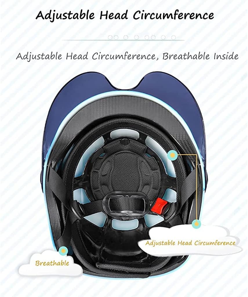 Kids Motorcycle Half Helmet with Visor, Lightweight Retro Scooter Helmet N53860