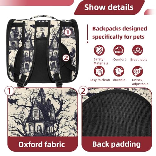 Halloween Cat Backpack Carrier, Breathable Bubble Pet Backpack R5452