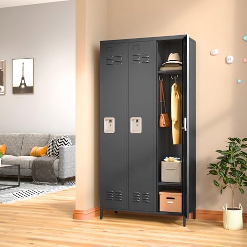 Steel Lockers for Employees, Lockable Storage Cabinet with Assembly X270