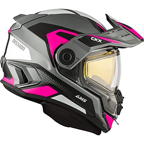 CKX Mission AMS Optic Snow Helmet w/Electric Shield (Matte Pink)