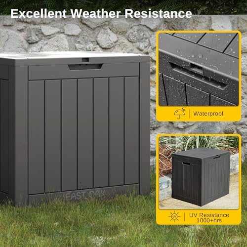 Outdoor Storage Box 31 Gallon Waterproof Resin Deck Box V3075