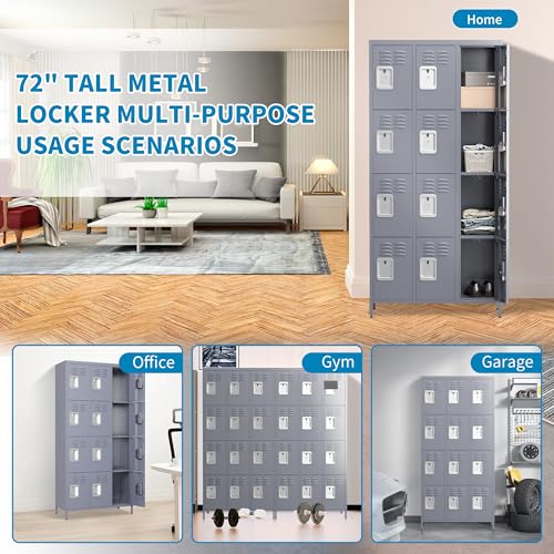 Metal Lockers with Shelves 72" H for Employees C448234
