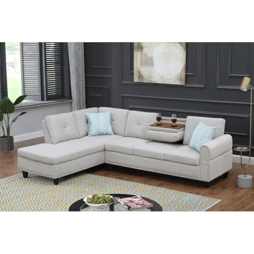4-in-1 Convertible L Shaped Couch with Pull Out Bed and Storage Z983