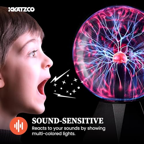 7 Inch Plasma Ball Lamp - Touch and Sound Sensitive Electric Globe with Lightning Effects R48981