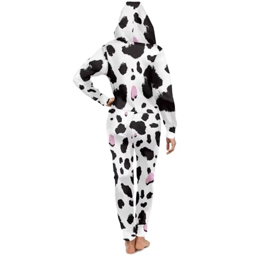 Adult Onesie Hooded One-Piece Pajama Zipper Jumpsuit for Men and Women I930