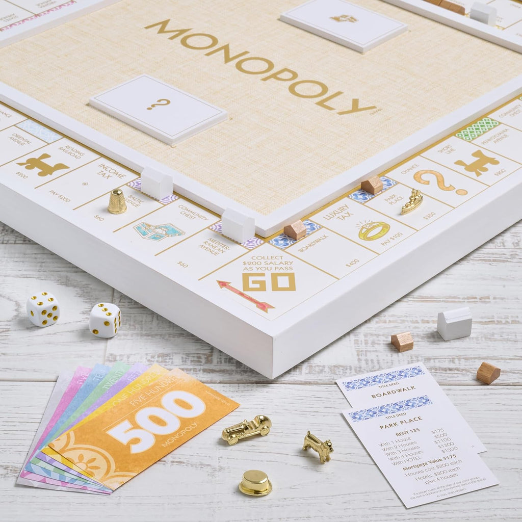 Monopoly Bianco Edition Wood Game Board U45273