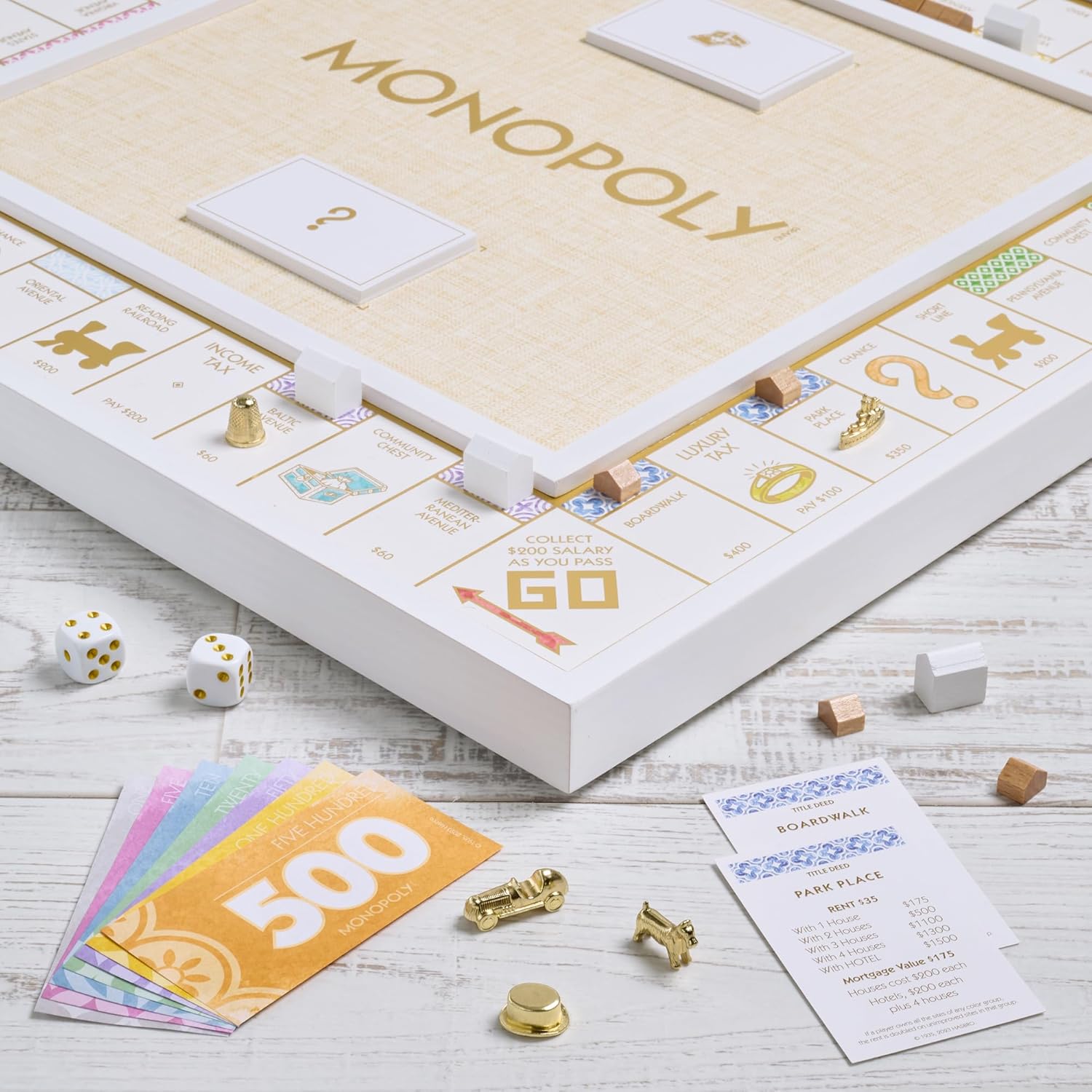 Monopoly Bianco Edition Wood Game Board U45273