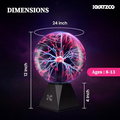 7 Inch Plasma Ball Lamp - Touch and Sound Sensitive Electric Globe with Lightning Effects R48981