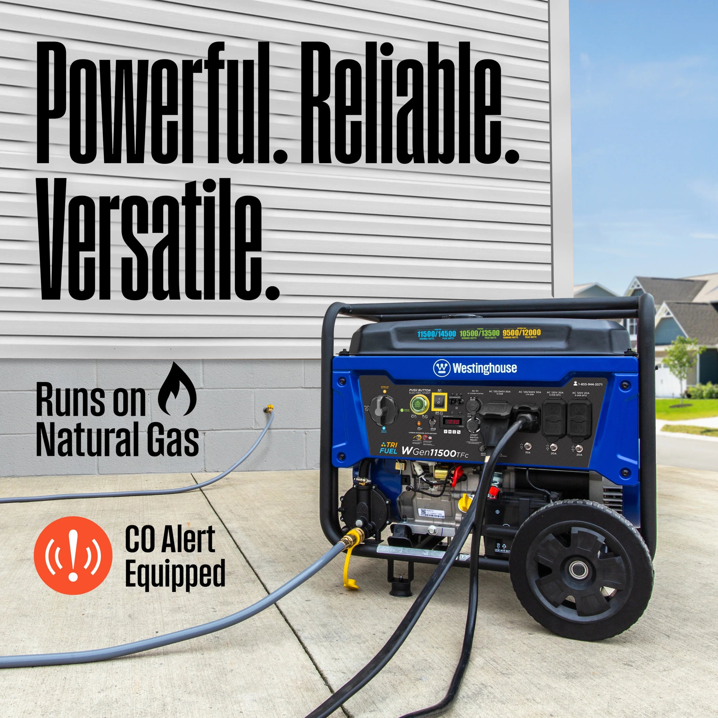 14,500 Watt Tri-Fuel Portable Generator with CO Sensor F999
