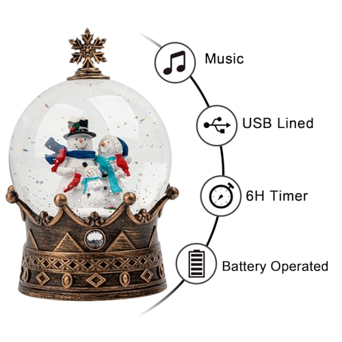Nutcracker Snow Globe Lantern with Music and Timer Z50315
